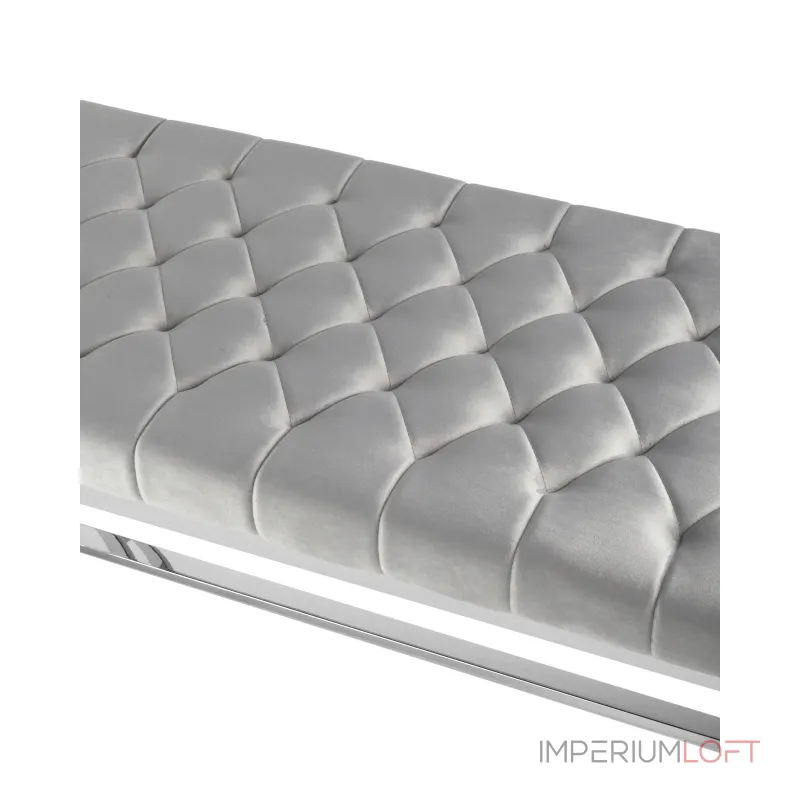 БРУКЛИН сталь серебро, нержавеющая сталь, обивка сиденья серый велюр от ImperiumLoft