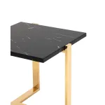 Тоби 61*61 черный мрамор сталь золото от ImperiumLoft