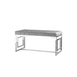 БРУКЛИН сталь серебро, нержавеющая сталь, обивка сиденья серый велюр от ImperiumLoft