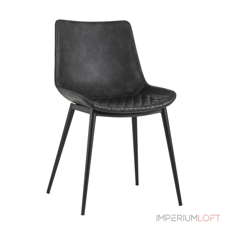 кухонный Texas мягкая обивка из экокожи, цвет серый, ножки черные от ImperiumLoft