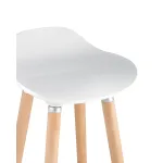 Модерн БЕЛЫЙ, сиденье из ABS, деревянный каркас, хромированная подставка от ImperiumLoft