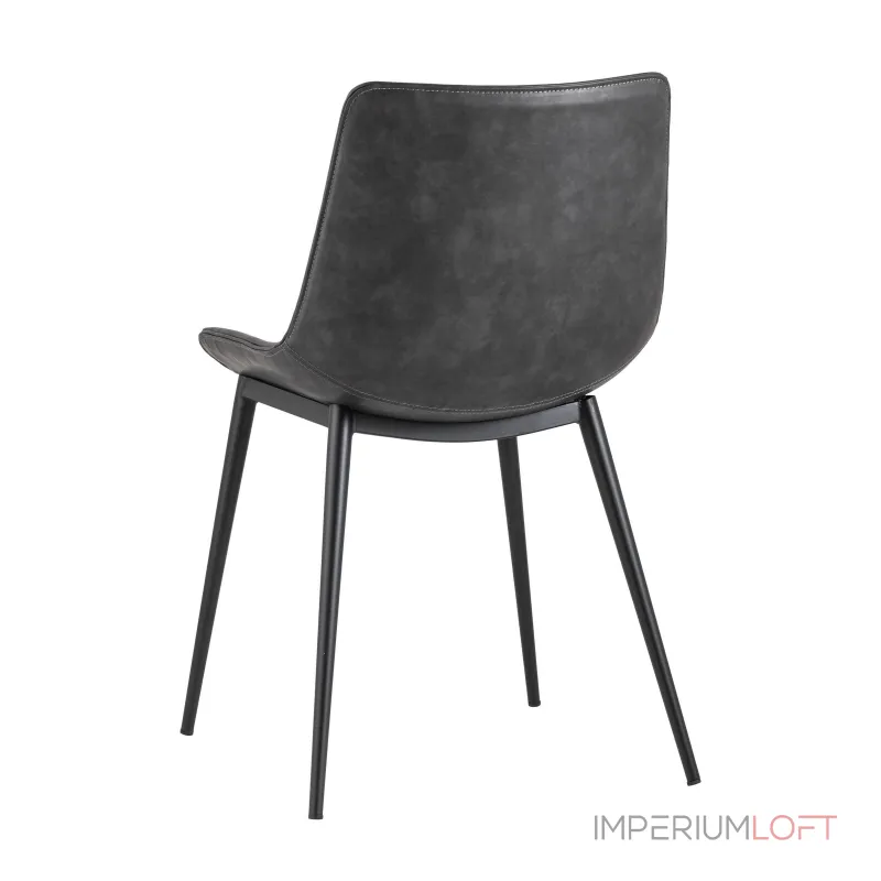 кухонный Texas мягкая обивка из экокожи, цвет серый, ножки черные от ImperiumLoft