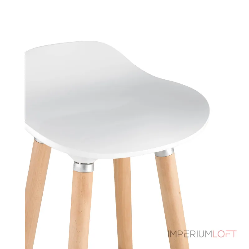 Модерн БЕЛЫЙ, сиденье из ABS, деревянный каркас, хромированная подставка от ImperiumLoft Модерн БЕЛЫЙ, сиденье из ABS, деревянный каркас, хромированная подставка от ImperiumLoft