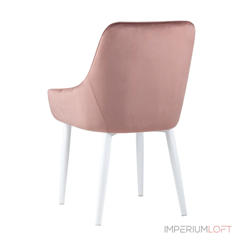 Диана велюр пыльно-розовый ножки белые из металла от ImperiumLoft