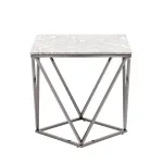 Авалон 61*61 серый мрамор сталь темный хром от ImperiumLoft