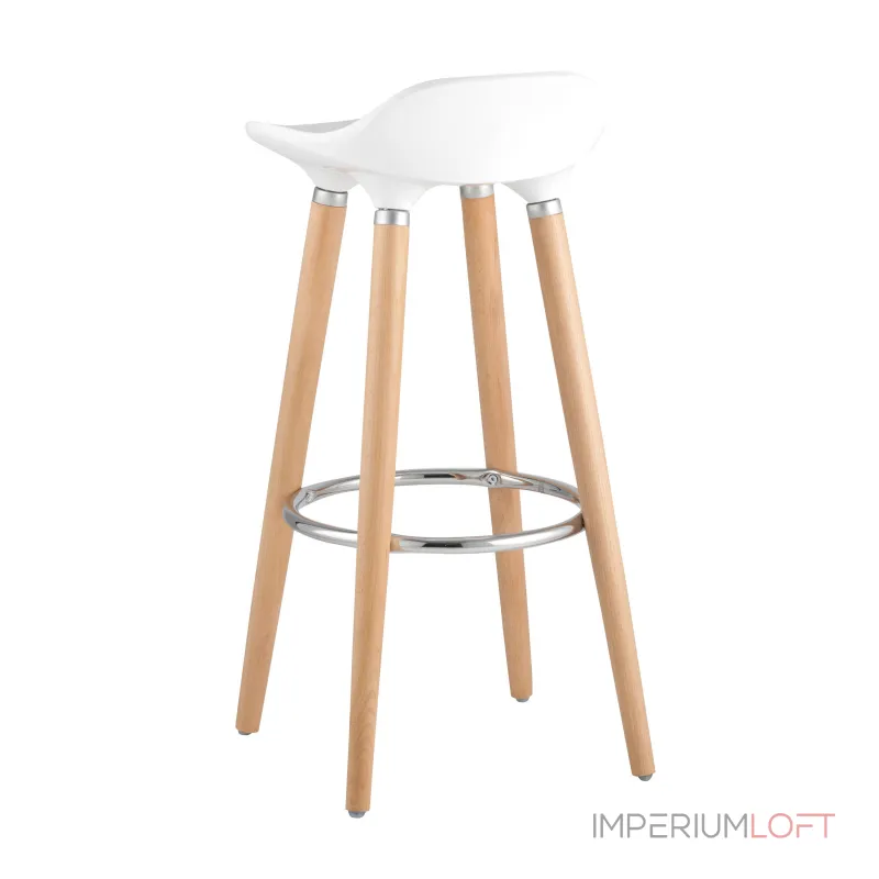 Модерн БЕЛЫЙ, сиденье из ABS, деревянный каркас, хромированная подставка от ImperiumLoft Модерн БЕЛЫЙ, сиденье из ABS, деревянный каркас, хромированная подставка от ImperiumLoft