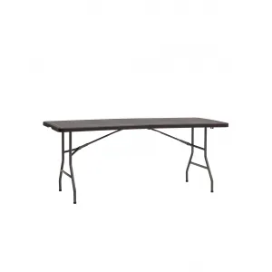 Стол складной чемодан пластиковый Кейт 180 коричневый