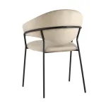 Алексис велюр капучино ножки металл черные от ImperiumLoft