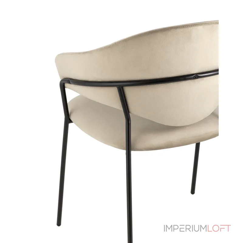 Алексис велюр капучино ножки металл черные от ImperiumLoft