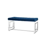 БРУКЛИН сталь серебро, нержавеющая сталь, обивка сиденья синий велюр от ImperiumLoft