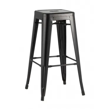 Стул барный TOLIX черный глянцевый Стул барный TOLIX черный глянцевый