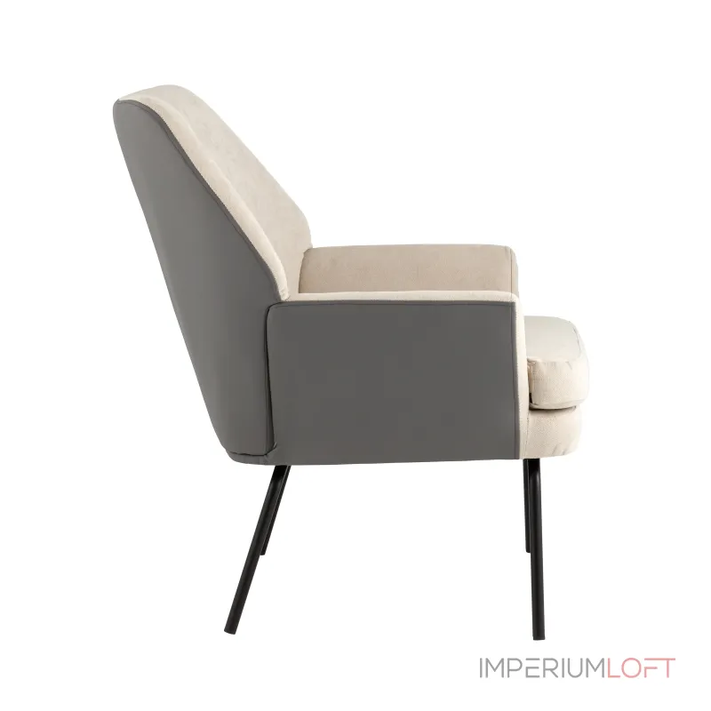 Харви бежевый с серой экокожей от ImperiumLoft