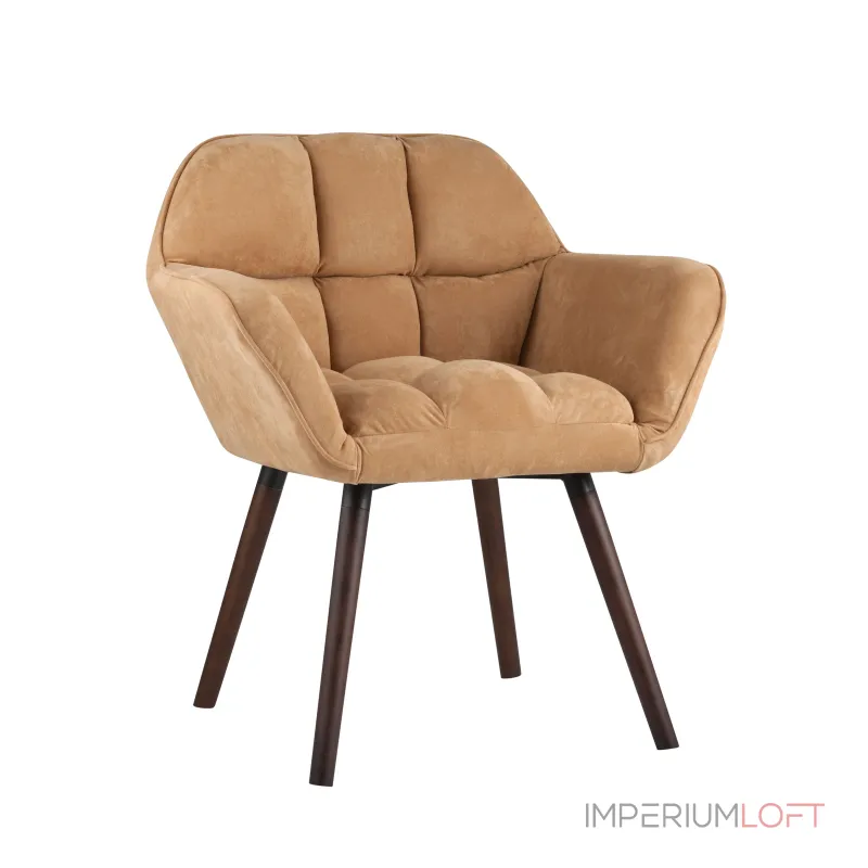 Брайан мягкое бежевое обивка из замши от ImperiumLoft