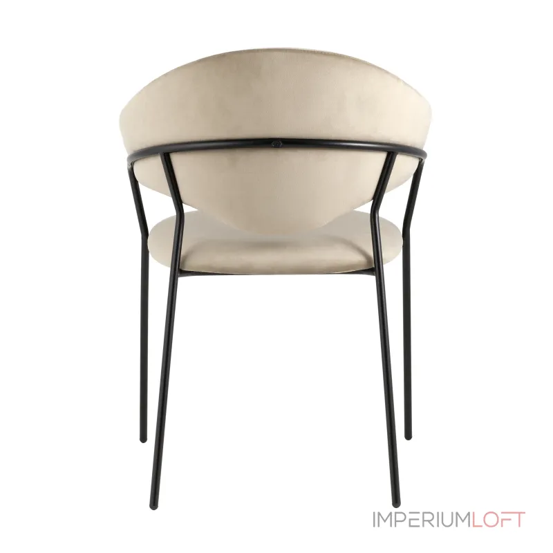 Алексис велюр капучино ножки металл черные от ImperiumLoft