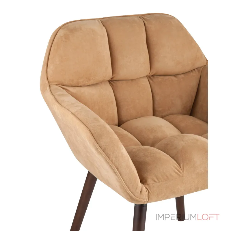 Брайан мягкое бежевое обивка из замши от ImperiumLoft