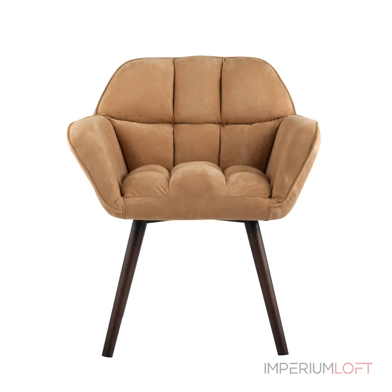 Брайан мягкое бежевое обивка из замши от ImperiumLoft