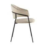 Алексис велюр капучино ножки металл черные от ImperiumLoft