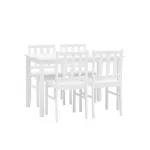 INGRID из стола и четырех стульев деревянные, ножки стола и каркас стульев из массива гевеи цвет от ImperiumLoft