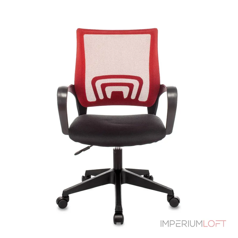 TopChairs ST-Basic офисное сетка/ткань красный крестовина пластик механизм Пиастра от ImperiumLoft