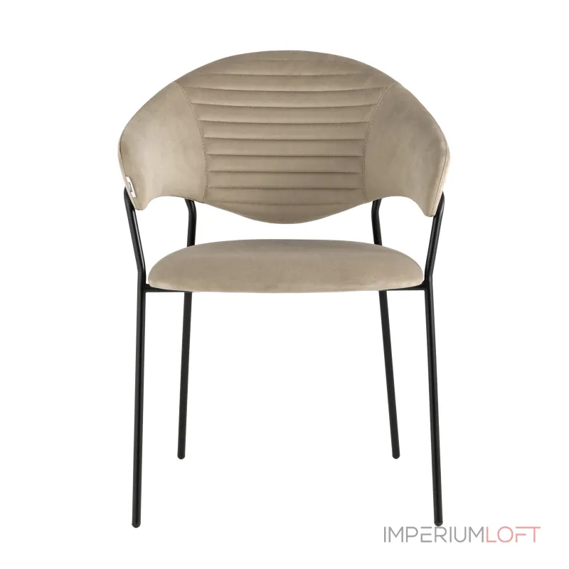 Алексис велюр капучино ножки металл черные от ImperiumLoft