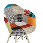 Eames DSW обивка тканевая в стиле пэчворк, ножки из массива бука от ImperiumLoft