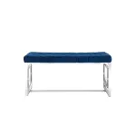 БРУКЛИН сталь серебро, нержавеющая сталь, обивка сиденья синий велюр от ImperiumLoft