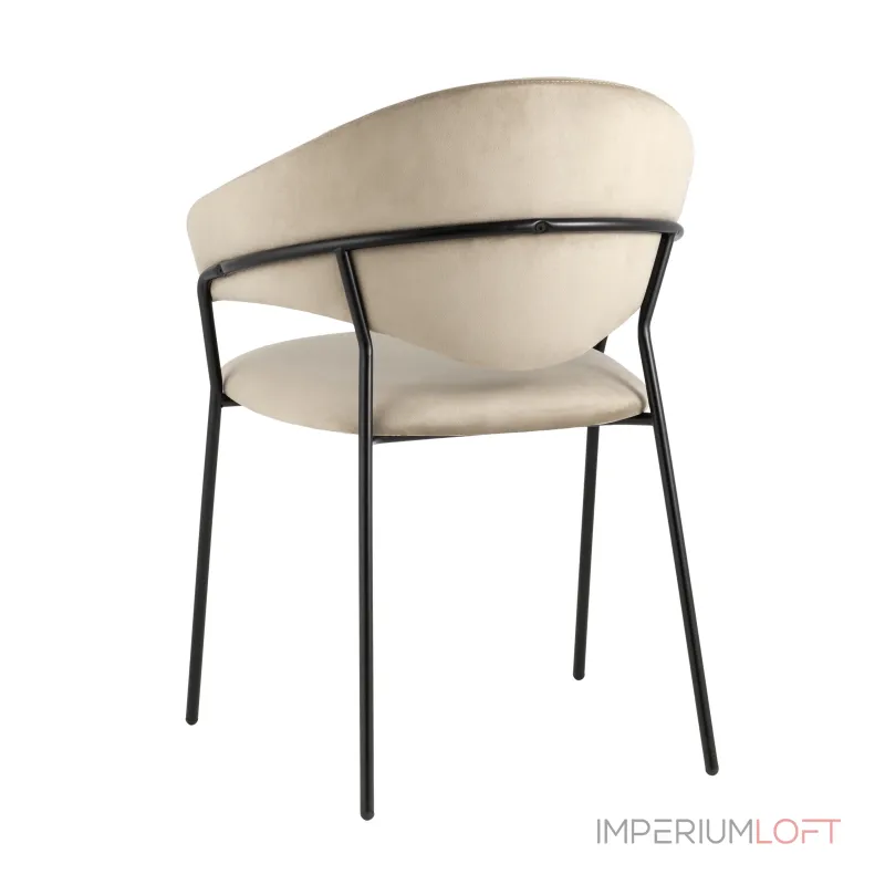 Алексис велюр капучино ножки металл черные от ImperiumLoft