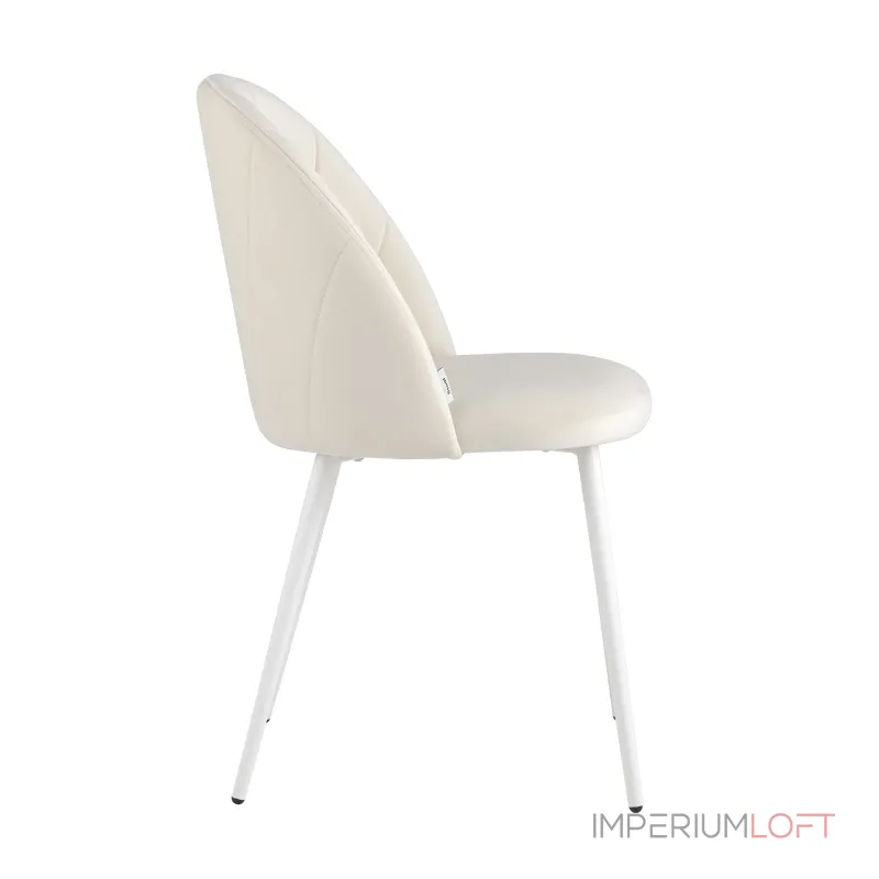 Логан велюр молочный белые ножки от ImperiumLoft