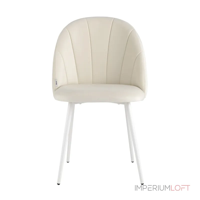 Логан велюр молочный белые ножки от ImperiumLoft