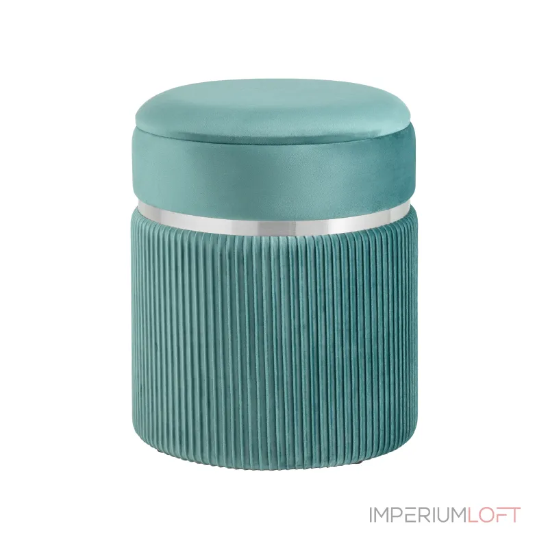 Миранда с ящиком серебро велюр светло-бирюзовый от ImperiumLoft Миранда с ящиком серебро велюр светло-бирюзовый от ImperiumLoft