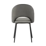 Меган велюр тёмно-серый ножки металл черные от ImperiumLoft