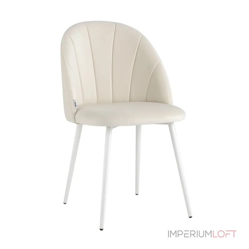 Логан велюр молочный белые ножки от ImperiumLoft