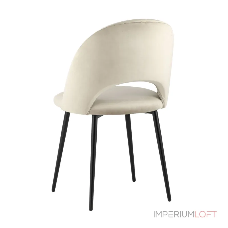 Меган велюр бежевый ножки металл черные от ImperiumLoft Меган велюр бежевый ножки металл черные от ImperiumLoft