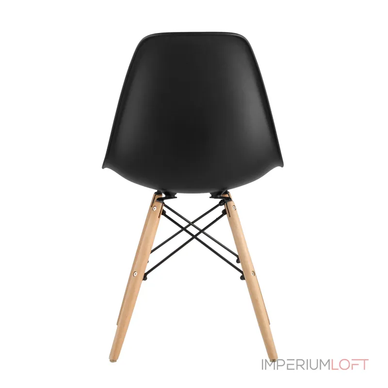 DSW черный, литой полипропилен, стальной каркас, массив бука от ImperiumLoft