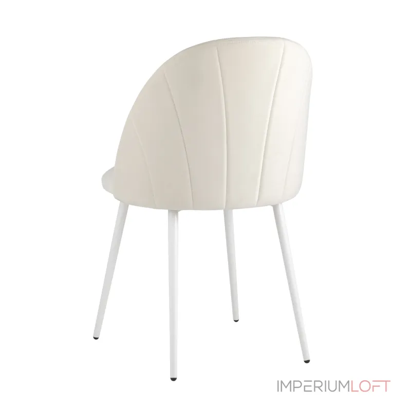 Логан велюр молочный белые ножки от ImperiumLoft