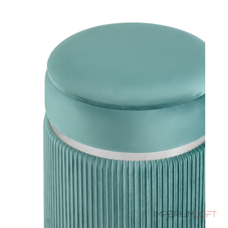 Миранда с ящиком серебро велюр светло-бирюзовый от ImperiumLoft Миранда с ящиком серебро велюр светло-бирюзовый от ImperiumLoft