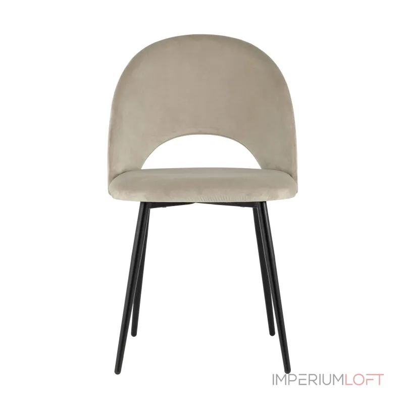 Меган велюр бежевый ножки металл черные от ImperiumLoft Меган велюр бежевый ножки металл черные от ImperiumLoft