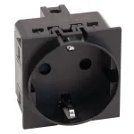Розетка 220V с заземлением со шторками винтовой зажим 16A (Чёрный) MEITON AG4141 от ImperiumLoft