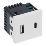 Модульная розетка usb+type C (2 модуля) MEITON A4287C2 от ImperiumLoft