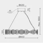 Подвесная люстра MODELUX ML.785.800 CP от ImperiumLoft