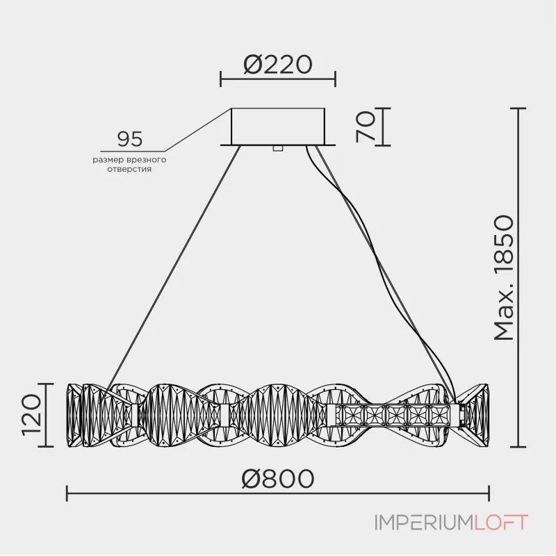 Подвесная люстра MODELUX ML.785.800 CP от ImperiumLoft Подвесная люстра MODELUX ML.785.800 CP от ImperiumLoft