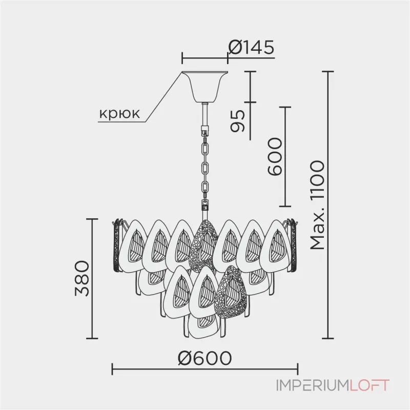 Подвесная люстра MODELUX ML.6775.600 GD от ImperiumLoft Подвесная люстра MODELUX ML.6775.600 GD от ImperiumLoft
