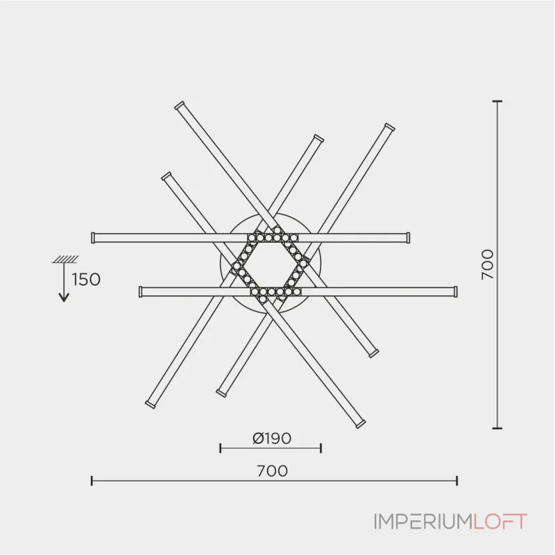 Потолочный светильник MODELIGHT MDL.9374.600CL WH от ImperiumLoft