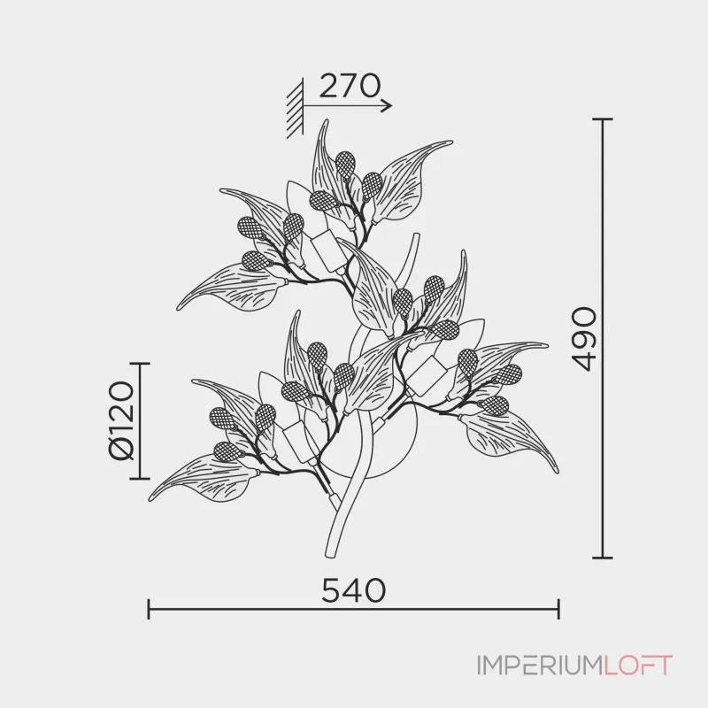Настенный светильник MODELUX premium ML.6808.450P GD от ImperiumLoft