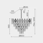 Подвесная люстра MODELUX ML.6228.800 GD от ImperiumLoft