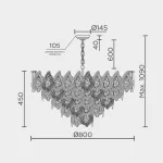 Подвесная люстра MODELUX ML.6197.800 GD от ImperiumLoft