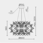 Подвесная люстра MODELUX premium ML.6808.800P CR от ImperiumLoft