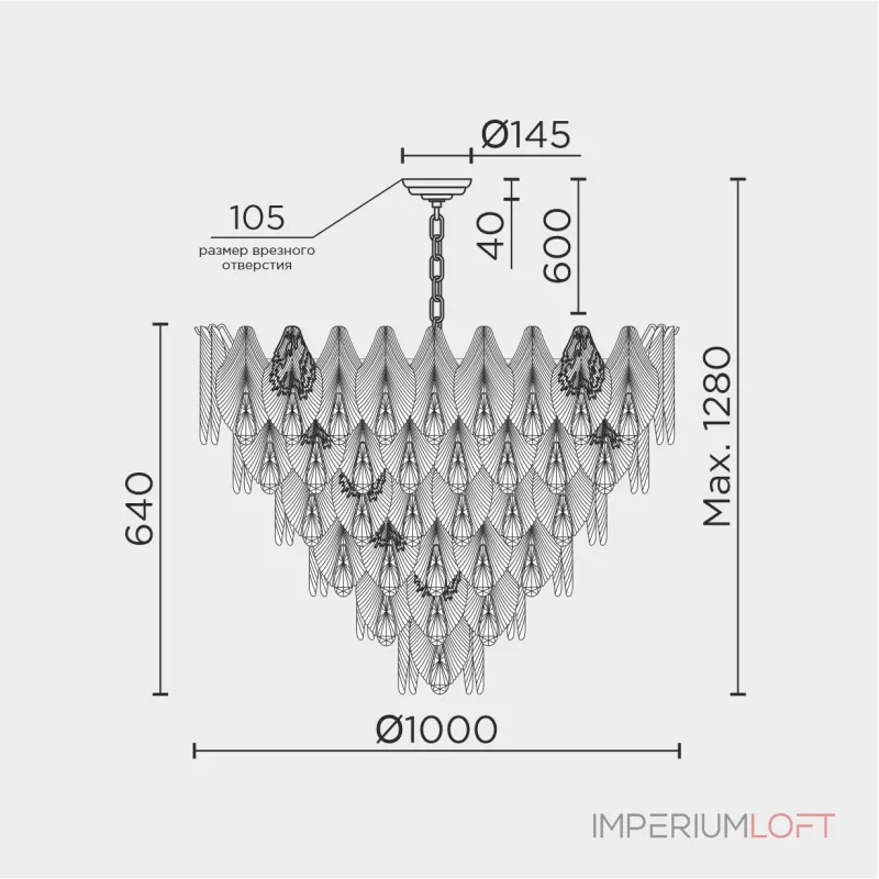 Подвесная люстра MODELUX ML.6228.1000 GD от ImperiumLoft