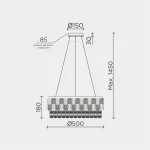 Подвесная люстра MODELUX ML.7039.500 CR от ImperiumLoft