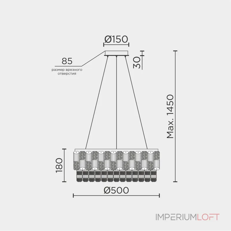 Подвесная люстра MODELUX ML.7039.500 CR от ImperiumLoft
